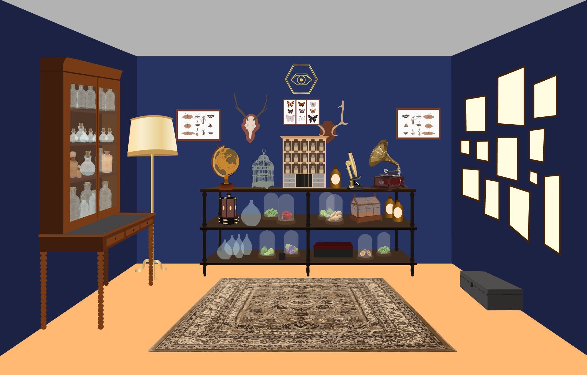 Illustration bureau apothicaire